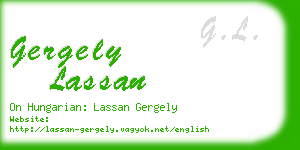 gergely lassan business card